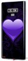 Decal style Skin Wrap compatible with Samsung Galaxy Note 9 Glass Heart Grunge Purple