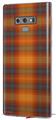 Decal style Skin Wrap compatible with Samsung Galaxy Note 9 Plaid Pumpkin Orange