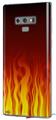Decal style Skin Wrap compatible with Samsung Galaxy Note 9 Fire on Black