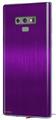 Decal style Skin Wrap compatible with Samsung Galaxy Note 9 Simulated Brushed Metal Purple