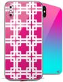 2 Decal style Skin Wraps set compatible with Apple iPhone X and XS Boxed Fushia Hot Pink