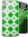 2 Decal style Skin Wraps set compatible with Apple iPhone X and XS Boxed Green