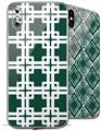 2 Decal style Skin Wraps set compatible with Apple iPhone X and XS Boxed Hunter Green