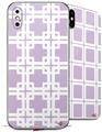 2 Decal style Skin Wraps set compatible with Apple iPhone X and XS Boxed Lavender