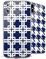 2 Decal style Skin Wraps set compatible with Apple iPhone X and XS Boxed Navy Blue