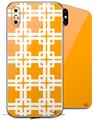 2 Decal style Skin Wraps set compatible with Apple iPhone X and XS Boxed Orange