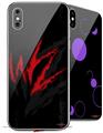 2 Decal style Skin Wraps set compatible with Apple iPhone X and XS WraptorSkinz WZ on Black
