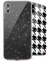 2 Decal style Skin Wraps set compatible with Apple iPhone X and XS Stardust Black