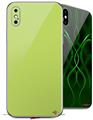 2 Decal style Skin Wraps set compatible with Apple iPhone X and XS Solids Collection Sage Green
