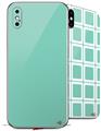2 Decal style Skin Wraps set compatible with Apple iPhone X and XS Solids Collection Seafoam Green