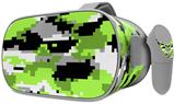 Decal style Skin Wrap compatible with Oculus Go Headset - WraptorCamo Digital Camo Neon Green (OCULUS NOT INCLUDED)