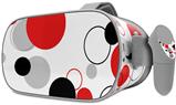 Decal style Skin Wrap compatible with Oculus Go Headset - Lots of Dots Red on White (OCULUS NOT INCLUDED)