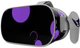 Decal style Skin Wrap compatible with Oculus Go Headset - Lots of Dots Purple on Black (OCULUS NOT INCLUDED)
