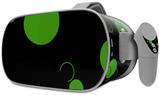 Decal style Skin Wrap compatible with Oculus Go Headset - Lots of Dots Green on Black (OCULUS NOT INCLUDED)