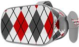 Decal style Skin Wrap compatible with Oculus Go Headset - Argyle Red and Gray (OCULUS NOT INCLUDED)