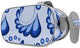 Decal style Skin Wrap compatible with Oculus Go Headset - Petals Blue (OCULUS NOT INCLUDED)