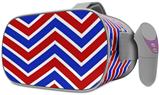 Decal style Skin Wrap compatible with Oculus Go Headset - Zig Zag Red White and Blue (OCULUS NOT INCLUDED)