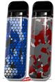 Skin Decal Wrap 2 Pack for Smok Novo v1 HEX Mesh Camo 01 Blue Bright VAPE NOT INCLUDED