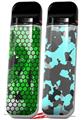 Skin Decal Wrap 2 Pack for Smok Novo v1 HEX Mesh Camo 01 Green Bright VAPE NOT INCLUDED