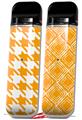 Skin Decal Wrap 2 Pack for Smok Novo v1 Houndstooth Orange VAPE NOT INCLUDED