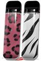 Skin Decal Wrap 2 Pack for Smok Novo v1 Leopard Skin Pink VAPE NOT INCLUDED