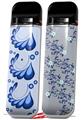 Skin Decal Wrap 2 Pack for Smok Novo v1 Petals Blue VAPE NOT INCLUDED