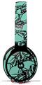 Skin Decal Wrap works with Original Beats Solo Pro Headphones Scattered Skulls Seafoam Green Skin Only BEATS NOT INCLUDED