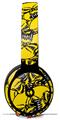 Skin Decal Wrap works with Original Beats Solo Pro Headphones Scattered Skulls Yellow Skin Only BEATS NOT INCLUDED