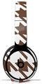 Skin Decal Wrap works with Original Beats Solo Pro Headphones Houndstooth Chocolate Brown Skin Only BEATS NOT INCLUDED