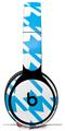 Skin Decal Wrap works with Original Beats Solo Pro Headphones Houndstooth Blue Neon Skin Only BEATS NOT INCLUDED