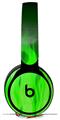 Skin Decal Wrap works with Original Beats Solo Pro Headphones Fire Green Skin Only BEATS NOT INCLUDED