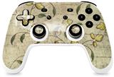 Skin Decal Wrap works with Original Google Stadia Controller Flowers and Berries Yellow Skin Only CONTROLLER NOT INCLUDED
