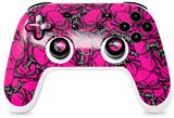 Skin Decal Wrap works with Original Google Stadia Controller Scattered Skulls Hot Pink Skin Only CONTROLLER NOT INCLUDED