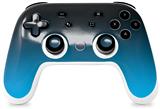 Skin Decal Wrap works with Original Google Stadia Controller Smooth Fades Neon Blue Black Skin Only CONTROLLER NOT INCLUDED