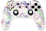 Skin Decal Wrap works with Original Google Stadia Controller Neon Swoosh on White Skin Only CONTROLLER NOT INCLUDED