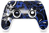 Skin Decal Wrap works with Original Google Stadia Controller Twisted Garden Blue and White Skin Only CONTROLLER NOT INCLUDED
