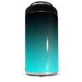 WraptorSkinz Skin Decal Wrap compatible with Yeti 16oz Tal Colster Can Cooler Insulator Smooth Fades Neon Teal Black (COOLER NOT INCLUDED)
