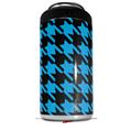 WraptorSkinz Skin Decal Wrap compatible with Yeti 16oz Tal Colster Can Cooler Insulator Houndstooth Blue Neon on Black (COOLER NOT INCLUDED)