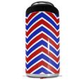 WraptorSkinz Skin Decal Wrap compatible with Yeti 16oz Tal Colster Can Cooler Insulator Zig Zag Red White and Blue (COOLER NOT INCLUDED)