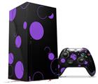 WraptorSkinz Skin Wrap compatible with the 2020 XBOX Series X Console and Controller Lots of Dots Purple on Black (XBOX NOT INCLUDED)