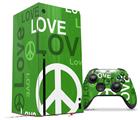 WraptorSkinz Skin Wrap compatible with the 2020 XBOX Series X Console and Controller Love and Peace Green (XBOX NOT INCLUDED)