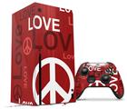 WraptorSkinz Skin Wrap compatible with the 2020 XBOX Series X Console and Controller Love and Peace Red (XBOX NOT INCLUDED)