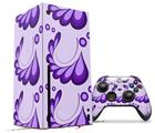 WraptorSkinz Skin Wrap compatible with the 2020 XBOX Series X Console and Controller Petals Purple (XBOX NOT INCLUDED)