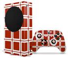 WraptorSkinz Skin Wrap compatible with the 2020 XBOX Series S Console and Controller Squared Red Dark (XBOX NOT INCLUDED)
