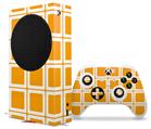 WraptorSkinz Skin Wrap compatible with the 2020 XBOX Series S Console and Controller Squared Orange (XBOX NOT INCLUDED)