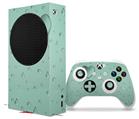 WraptorSkinz Skin Wrap compatible with the 2020 XBOX Series S Console and Controller Raining Seafoam Green (XBOX NOT INCLUDED)