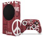 WraptorSkinz Skin Wrap compatible with the 2020 XBOX Series S Console and Controller Love and Peace Pink (XBOX NOT INCLUDED)