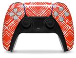 WraptorSkinz Skin Wrap compatible with the Sony PS5 DualSense Controller Wavey Red (CONTROLLER NOT INCLUDED)