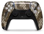 WraptorSkinz Skin Wrap compatible with the Sony PS5 DualSense Controller HEX Mesh Camo 01 Brown (CONTROLLER NOT INCLUDED)