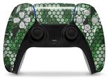 WraptorSkinz Skin Wrap compatible with the Sony PS5 DualSense Controller HEX Mesh Camo 01 Green (CONTROLLER NOT INCLUDED)